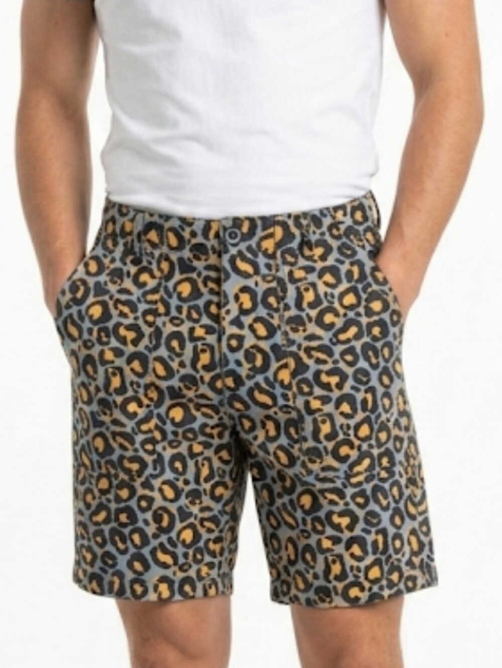 Asos Mens Blue Leopard Shorts Size 26 Streetwear